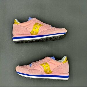 Saucony Pink and Gold Athletic Shoes